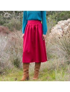 Blancheporte Jednofarebná dlhá sukňa, satén červená 036