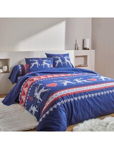 Blancheporte Bavlnená posteľná bielizeň Jeleň nám.modrá 065