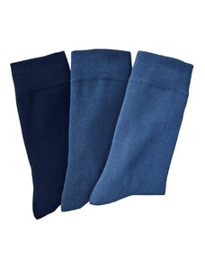 Blancheporte Klasické ponožky, 3 páry modrá 050