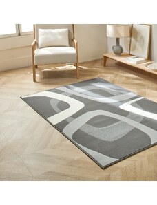 Blancheporte Obdĺžnikový koberec s retro motívom sivá antracitová 060