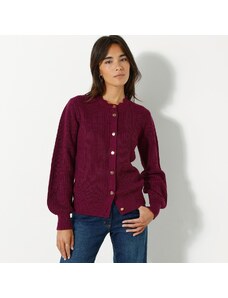 Blancheporte Krátky sveter s gombíkmi purpurová 040