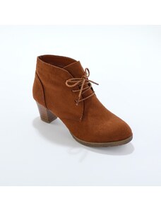 Blancheporte Vysoké topánky na podpätku v drevenom vzhľade čokoládová 041