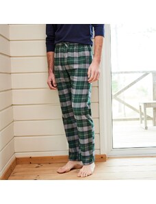 Blancheporte Pyžamové nohavice z kockovaného flanelu a pružným pásom zelená 042