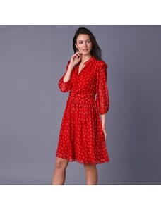Blancheporte Voálové šaty s potlačou kašmíru červená 052