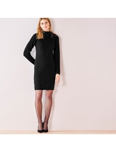 Blancheporte Pulóvrové šaty s vrkočovým vzorom čierna 036