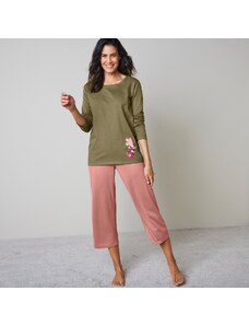 Blancheporte 7/8 pyžamové široké nohavice ružové drevo 048