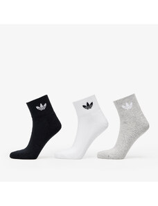 Pánske ponožky adidas Originals Mid Ankle Sock 3-Pack White/ Medium Grey Heather/ Black