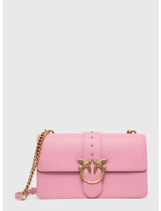Kožená kabelka Pinko ružová farba, 100053 A0F1