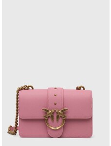 Kožená kabelka Pinko ružová farba, 100059.A0F1