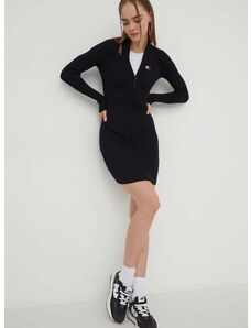 Šaty Tommy Jeans čierna farba, mini, priliehavá, DW0DW17525