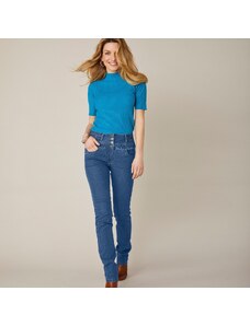 Blancheporte Rovné džínsy s vysokým pásom, 2 dĺžky na výber denim 040
