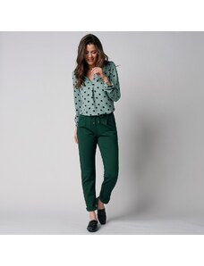 Blancheporte Chino nohavice z Milano úpletu smaragdová 048