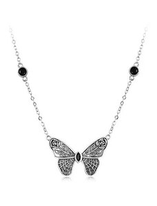 For Silver Vintage náhrdelník s príveskom Motýľa - Striebro 925