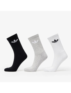 adidas Originals Pánske ponožky adidas Trefoil Cushion Crew Sock 6-Pack Black/ White/ Medium Grey Heather