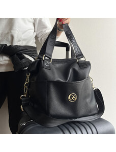 Športovo-elegantná kabelka na rameno GROSSO GS-3107-black