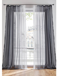 bonprix Záclona s farebným prelivom (2 ks), s recyklovaným polyesterom, farba čierna, rozm. D/Š: 225/144 cm