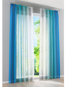 bonprix Záclona s farebným prelivom (2 ks), s recyklovaným polyesterom, farba modrá, rozm. D/Š: 265/144 cm