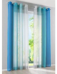 bonprix Záclona s farebným prelivom (2 ks), s recyklovaným polyesterom, farba modrá, rozm. D/Š: 265/144 cm