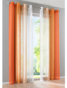 bonprix Záclona s farebným prelivom (2 ks), s recyklovaným polyesterom, farba oranžová, rozm. D/Š: 265/144 cm