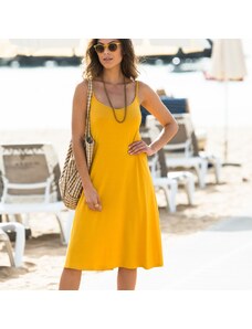 Blancheporte Jednofarebné rozšírené šaty žltá 036