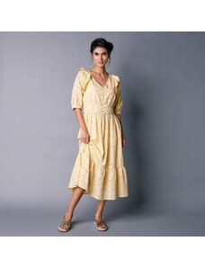 Blancheporte Šaty s anglickou výšivkou žltá 036