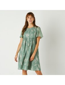 Blancheporte Rozšírené šaty s dvojfarebnou potlačou zelená/prírodná 046