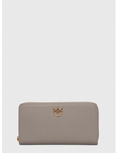 Kožená peňaženka Pinko dámska, šedá farba, 100250 A0F1