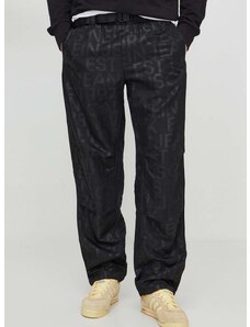 Nohavice Calvin Klein Jeans pánske,čierna farba,rovné,J30J324694