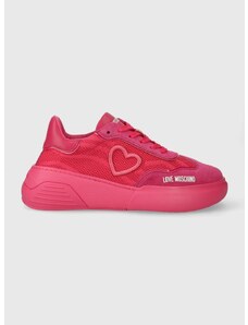 Tenisky Love Moschino ružová farba, JA15415G1IIY960B