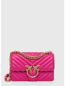 Kožená kabelka Pinko ružová farba, 100074.A0GK