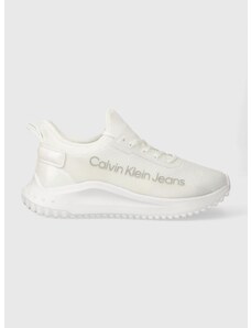 Tenisky Calvin Klein Jeans EVA RUN SLIPON LACE MIX LUM WN biela farba, YW0YW01303