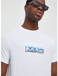 Tričko Karl Lagerfeld pánsky,biela farba,s potlačou,541221.755402