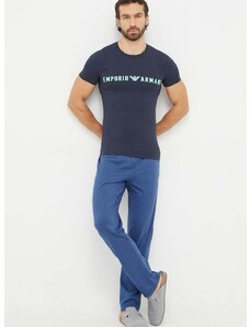 Tričko Emporio Armani Underwear tmavomodrá farba, s potlačou
