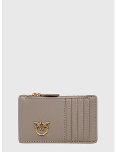 Kožená peňaženka Pinko dámsky, šedá farba, 100251.A0F1