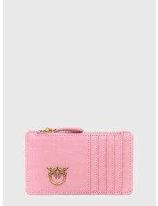 Kožená peňaženka Pinko dámsky, ružová farba, 100251.A0F1