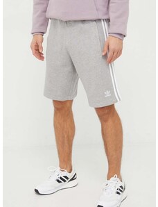 Bavlnené šortky adidas Originals Adicolor 3-Stripes šedá farba, melanžové, IU2340