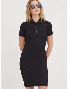 Šaty Lacoste čierna farba, mini, priliehavá
