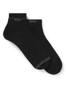 BOSS - 2PACK pánske quarter ponožky s logom BOSS čierne