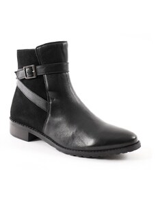 Blancheporte Kožené vysoké topánky, čierne čierna 037