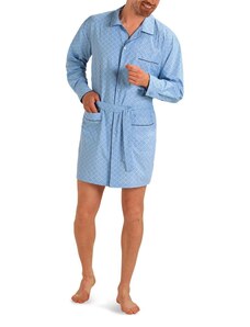 Blancheporte Predĺžený pyžamový kabátik s potlačou modrá 096