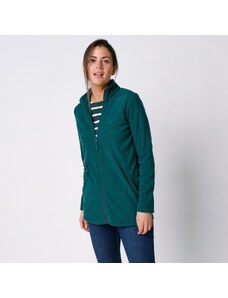 Blancheporte Fleecová bunda na zips smaragdová 036