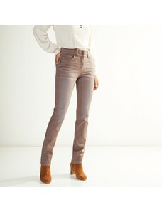 Blancheporte Rovné strečové džínsy, farebné hnedosivá 048