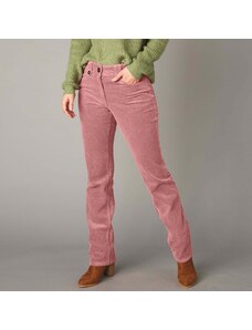 Blancheporte Rovné menčestrové nohavice sivoružová 036