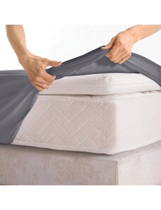 Blancheporte Jednofarebná napínacia posteľná plachta z džerseja s hĺbkou rohov 40 cm antracitová 091