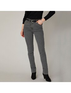 Blancheporte Strečové rovné džínsy, nižšia postava tmavosivá 040