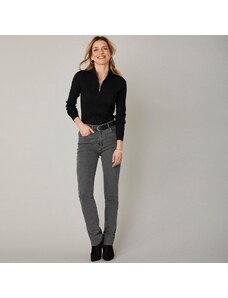 Blancheporte Strečové rovné džínsy, stredná postava tmavosivá 050