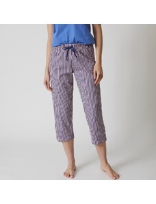 Blancheporte 3/4 pyžamové nohavice s potlačou pruhov nám.modrá 036
