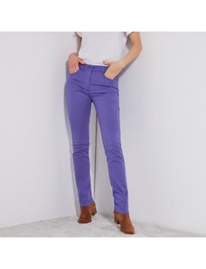 Blancheporte Úzke jednofarebné dlhé nohavice fialová 052