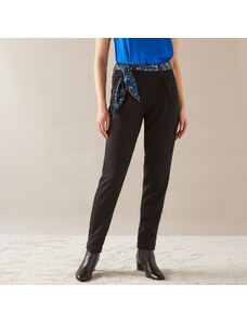 Blancheporte Úzke jednofarebné nohavice s opaskom čierna 040