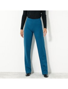 Blancheporte Rovné široké nohavice z úpletu Milano modrá 040
